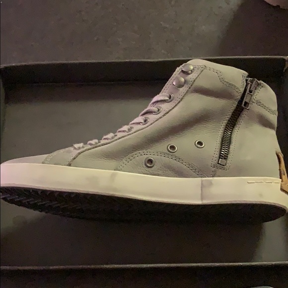 Grey high top brusque sneakers - Picture 3 of 8